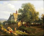 Adrian Ludwig Richter St. Anna's church in Krupka, china oil painting artist
